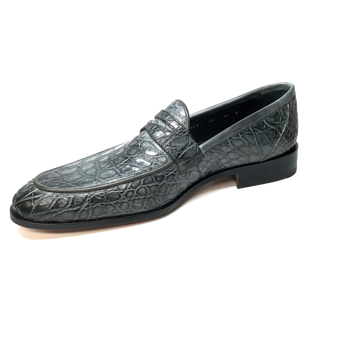 Mauri 4862 Forest Green Crocodile Belly Penny Loafers - Dudes Boutique