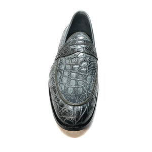 Mauri 4862 Forest Green Alligator Belly Penny Loafers - Dudes Boutique