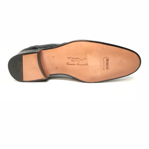 Mauri 4862 Black Alligator Belly Penny Loafers - Dudes Boutique
