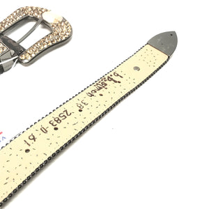 b.b. Simon 'Dark Chocolate Gold' Big Block Crystal Belt - Dudes Boutique