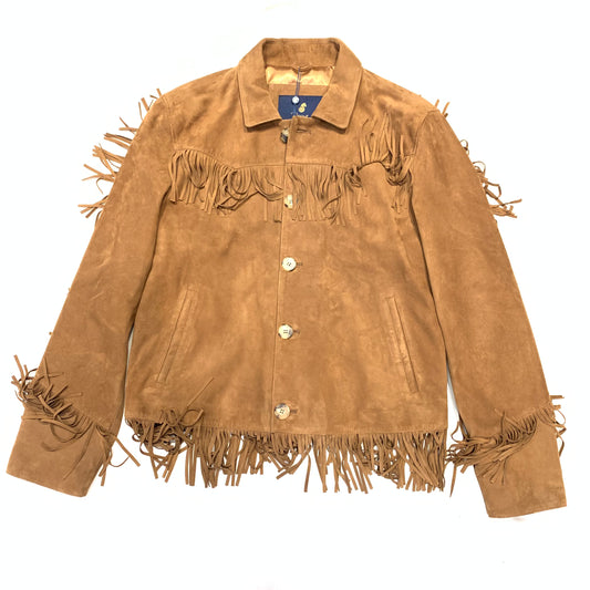 Barya NewYork men's suede fringe tassel western jacket