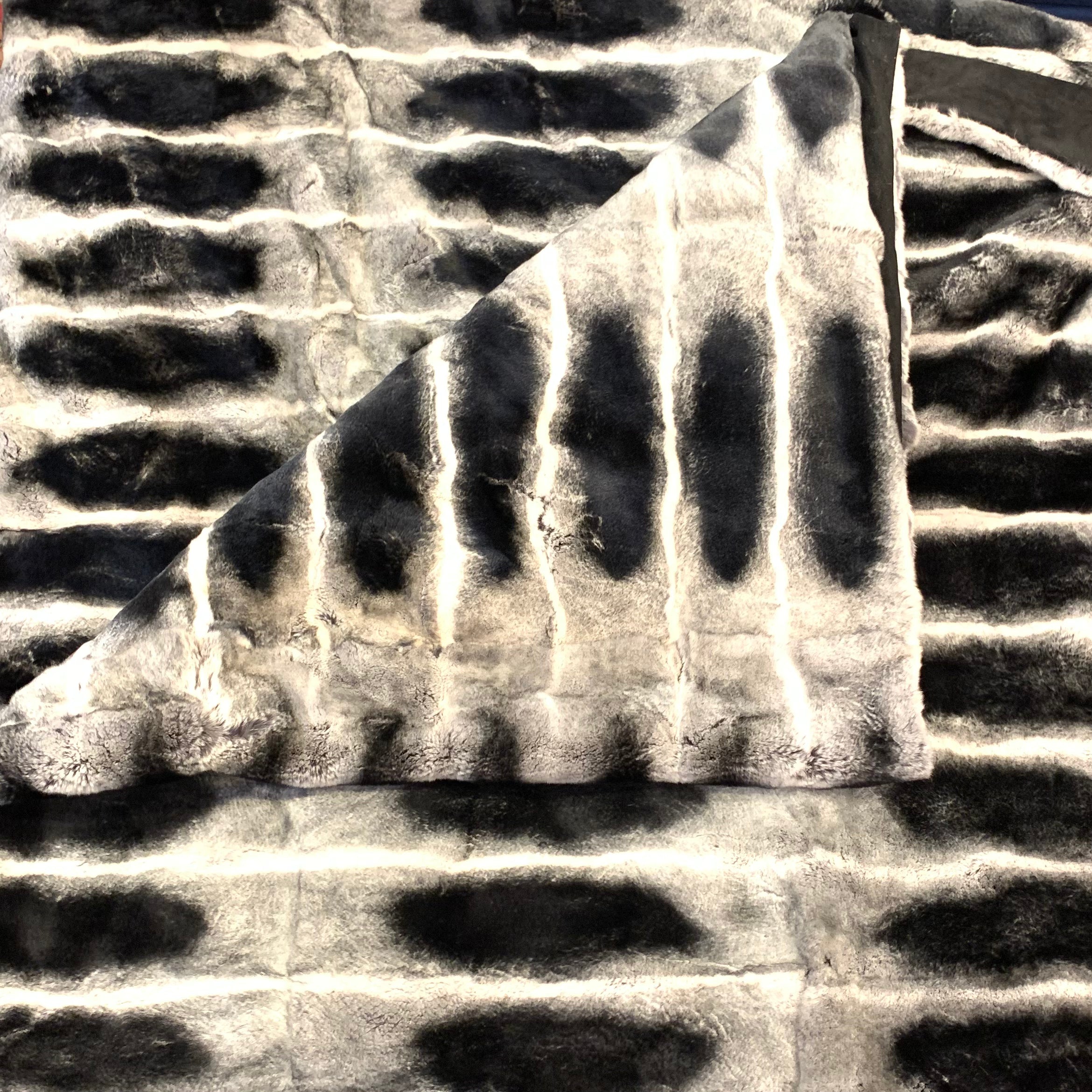 Kashani Real Rex Rabbit Chinchilla Blanket - Dudes Boutique