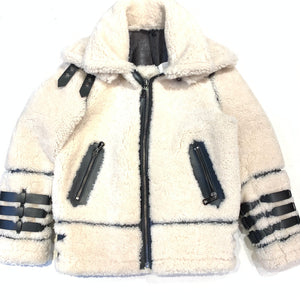 Luca Della Men's Reverse Biker Shearling Coat - Dudes Boutique