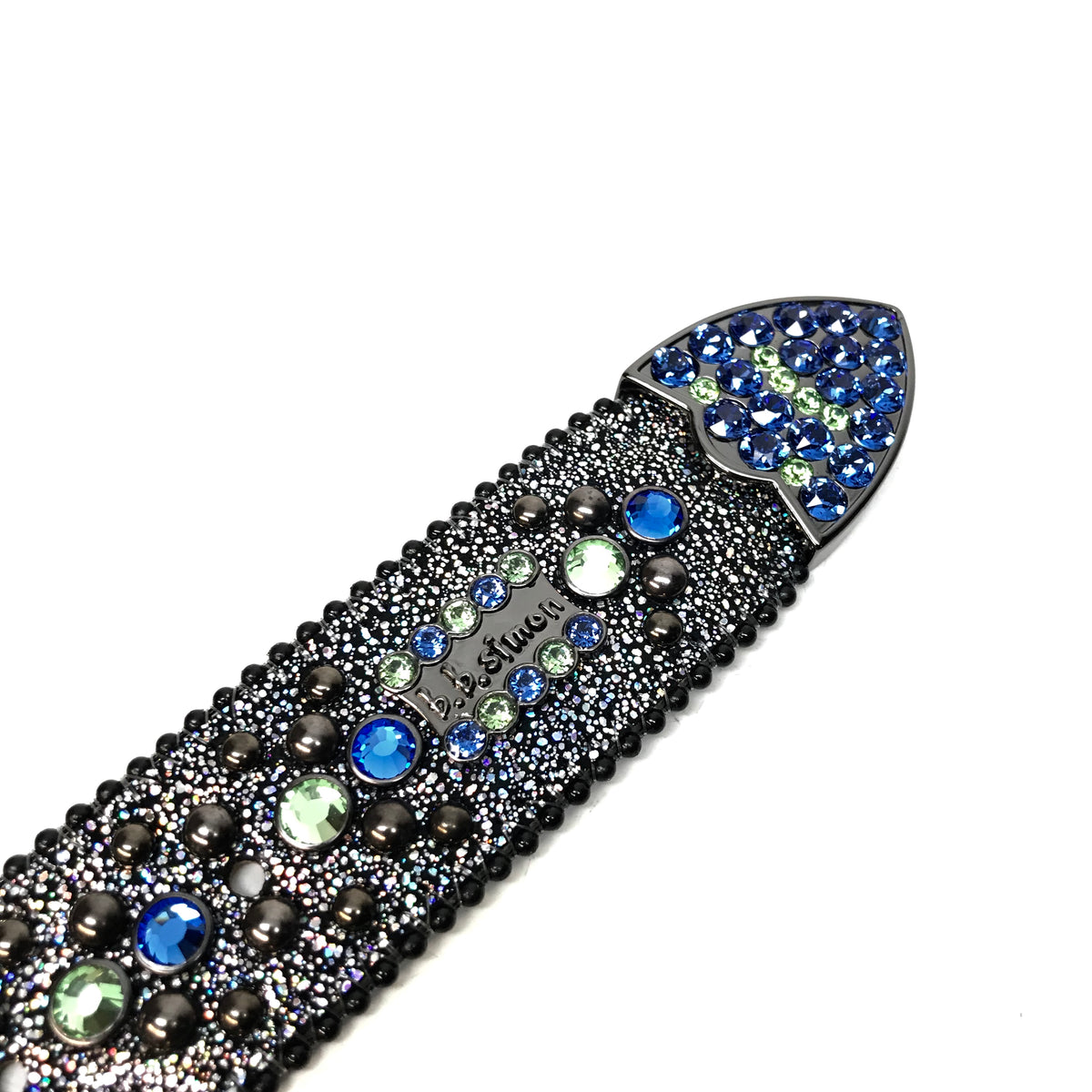 b.b. Simon 'Lime Galaxy' Fully Loaded Crystal Belt - Dudes Boutique