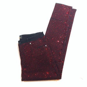 Barocco Black Fully Loaded Red Crystal Spiked Jeans - Dudes Boutique