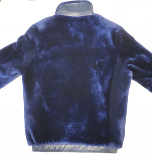 Kashani Wonder Blue Mouton Detachable Fox Shearling Jacket - Dudes Boutique