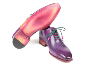 Paul Parkman Opanka Construction Purple Hand-Painted Oxfords - Dudes Boutique