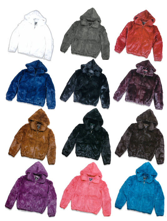 Kashani Men's Rabbit Fur Hooded Bomber Jacket - Dudes Boutique