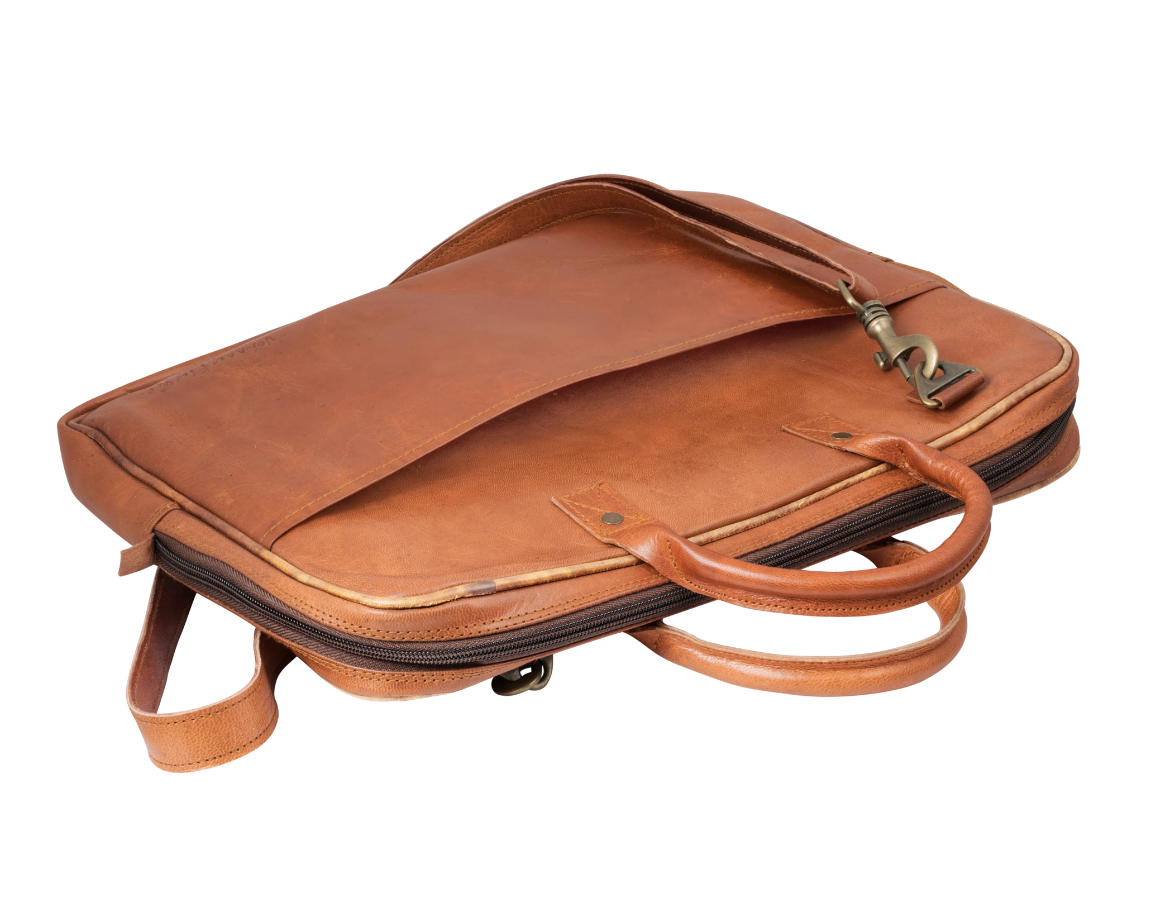 Johnny Fly Co. Leather Laptop Sling Bag - Dudes Boutique