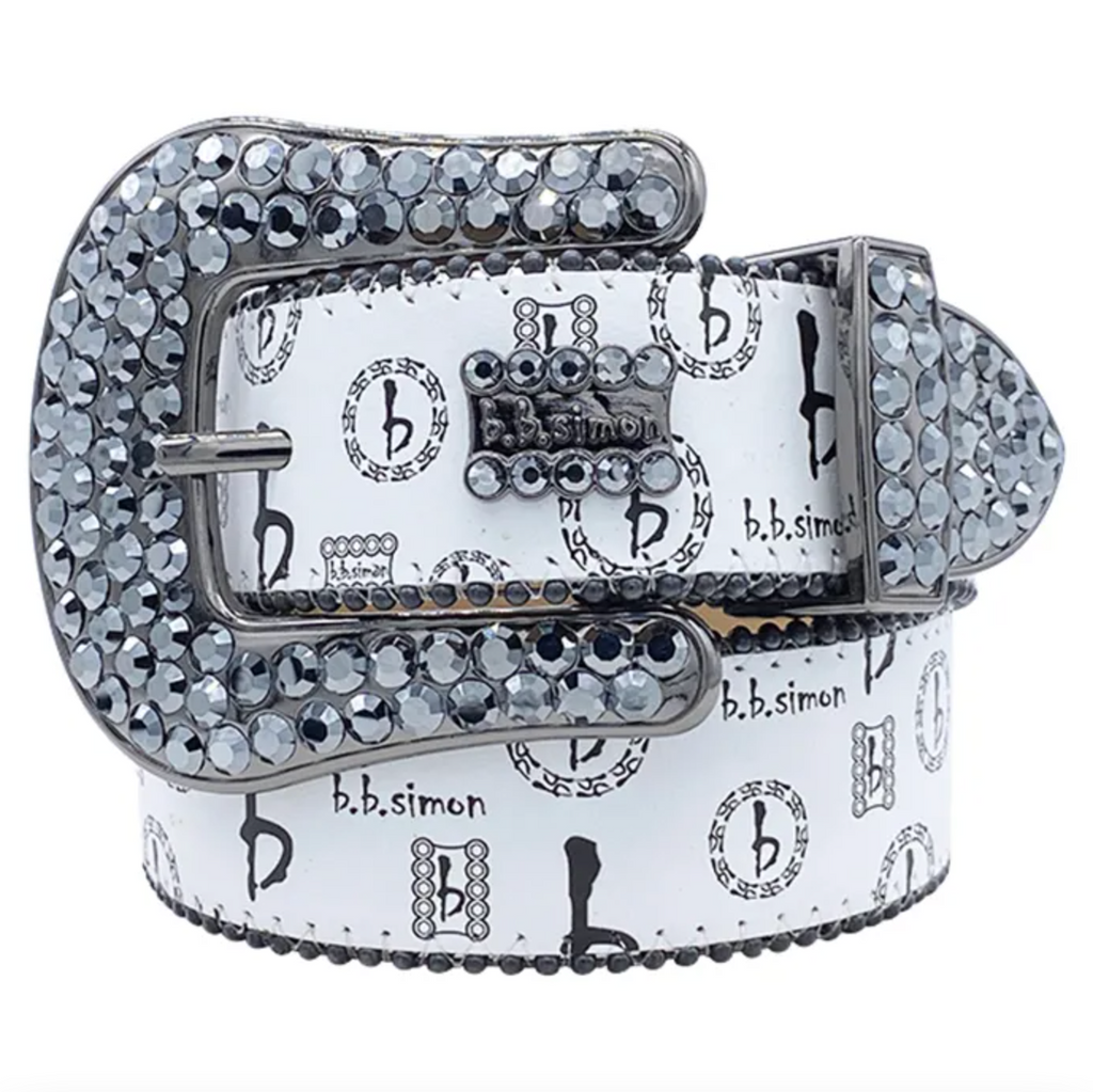 White bb simon belt best sale