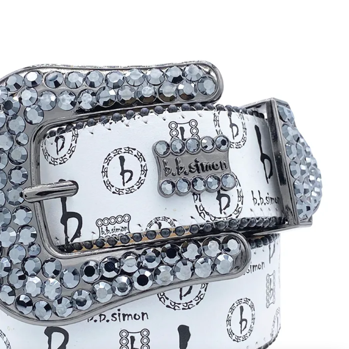 b.b. Simon BB Pattern Classic ā White/Hematite - Dudes Boutique