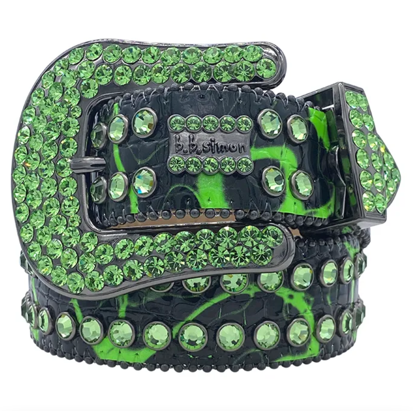 b.b. Simon Darband 2 – Electric Slime Green Crystal Belt – Dudes b.b. Simon Darband 2 – Electric Slime Green Crystal Belt – Dudes