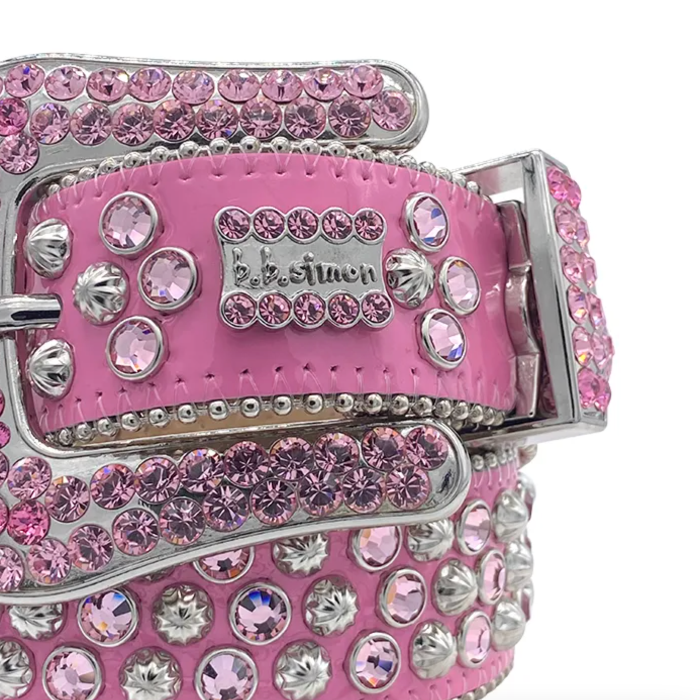 b.b. Simon Lavasan ā Bubblegum Pink Crystal Belt - Dudes Boutique