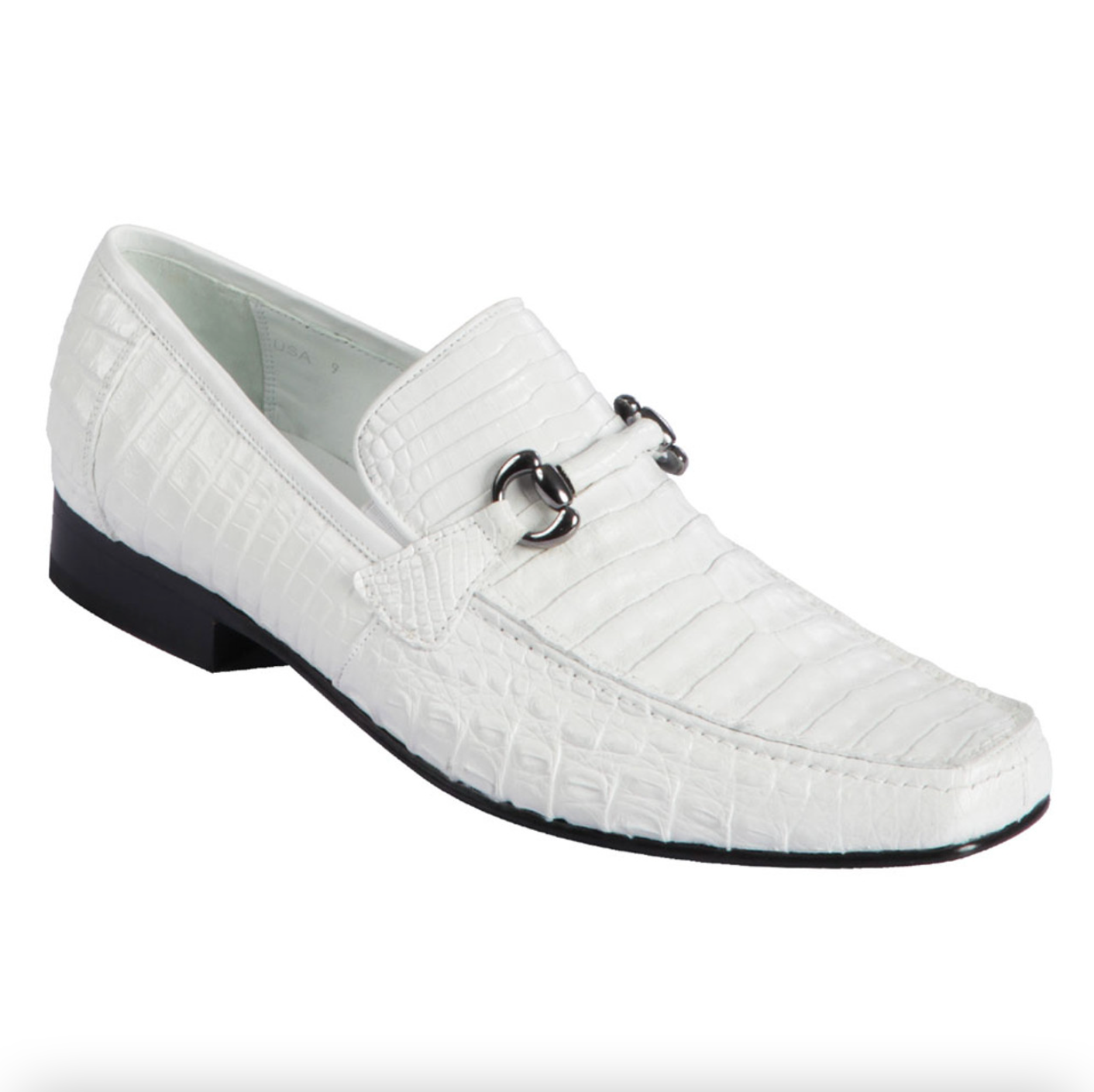 Los Altos All-Over White Crocodile Belly Loafers 13 Los Altos All-Over White Crocodile Belly Loafers 13