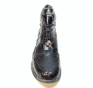 Mauri 8567 Black Crocodile Hightop Sneakers - Dudes Boutique