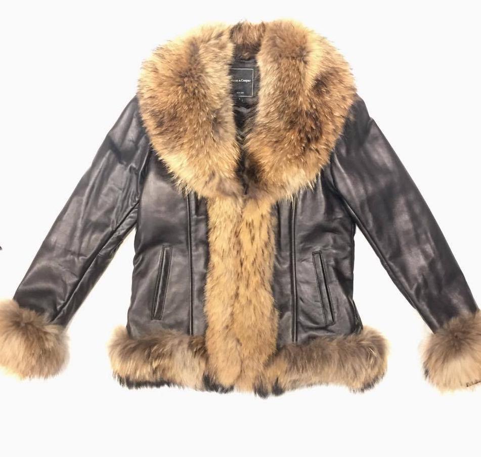 Mason and cooper 2025 leather jacket with fur