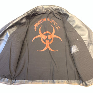 Barya NewYork Caution Patched Lambskin Biker Jacket - Dudes Boutique