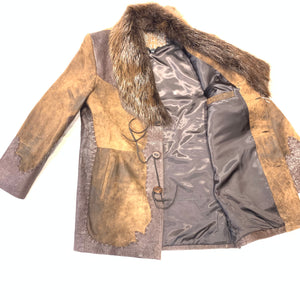 Hoss Couture Beaver Collar Alligator Hand Stitched Jacket - Dudes Boutique