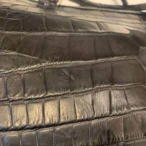 Kashani Black Full Skin Alligator Body Duffle Bag - Dudes Boutique