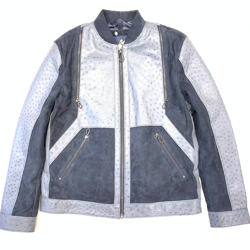 Barya NewYork Ostrich Quill Suede Bomber Jacket - Dudes Boutique