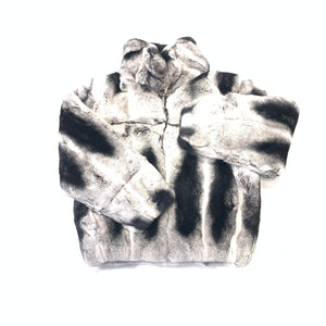 Kashani Kids Rex Rabbit Chinchilla Fur Coat - Dudes Boutique