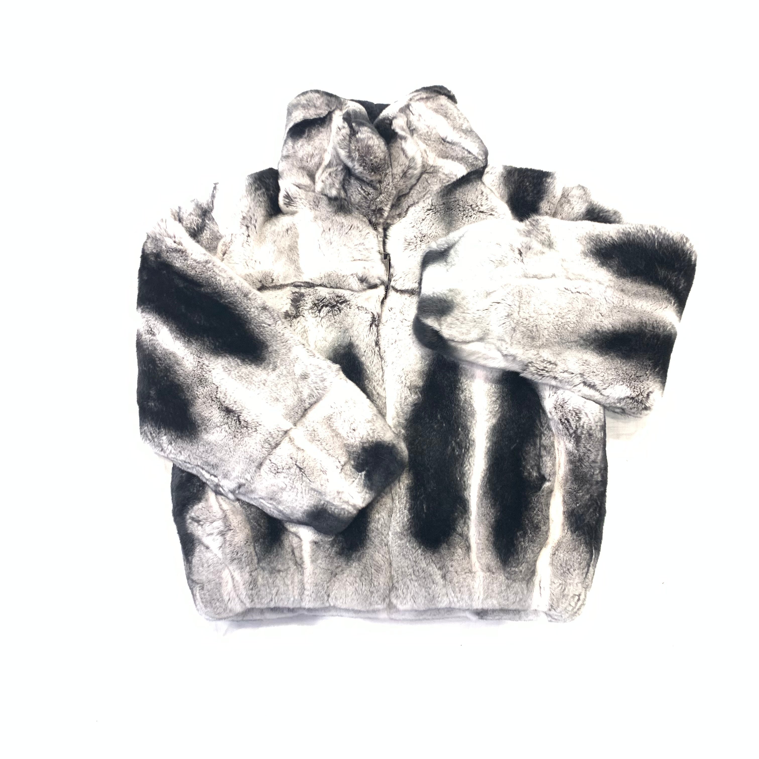 Kashani Kids Rex Rabbit Chinchilla Fur Coat - Dudes Boutique