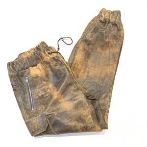 Kashani Men's Jungle Lambskin Leather Cargo Joggers - Dudes Boutique