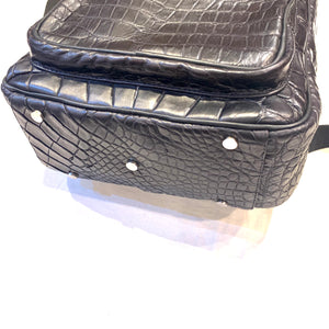 Kashani Black All-Over Alligator Backpack - Dudes Boutique