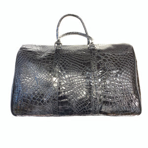 Kashani Black Full Alligator Body Duffle Bag - Dudes Boutique