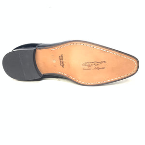 Mauri 4993/2 Black Crocodile/Velvet/Patent Leather Dress Shoes - Dudes Boutique