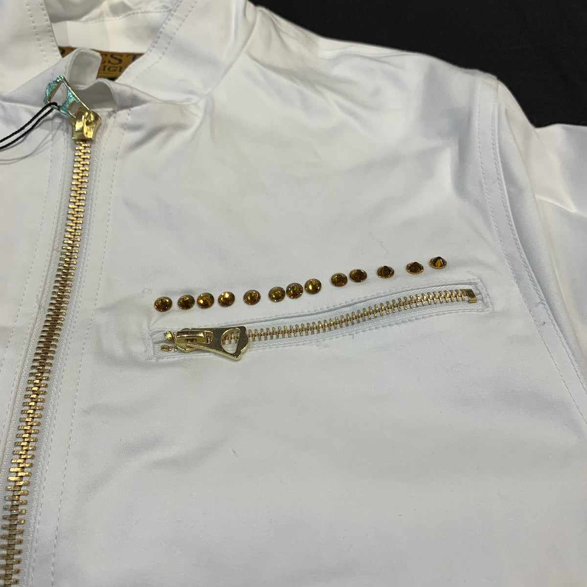 Prestige Men's White Gold Crystal Jacket - Dudes Boutique
