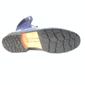 Mauri "4986" Wonder Blue Alligator / Ostrich Leg Tracker Boots - Dudes Boutique
