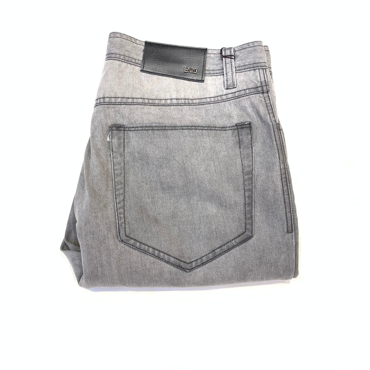 Enzo Men's Alpha-308 Dark Grey High-end Jeans - Dudes Boutique
