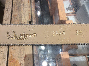 b.b. Simon 'Multicolor Lotus' Embossed Crystal Belt - Dudes Boutique