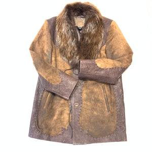 Hoss Couture Beaver Collar Alligator Hand Stitched Jacket - Dudes Boutique