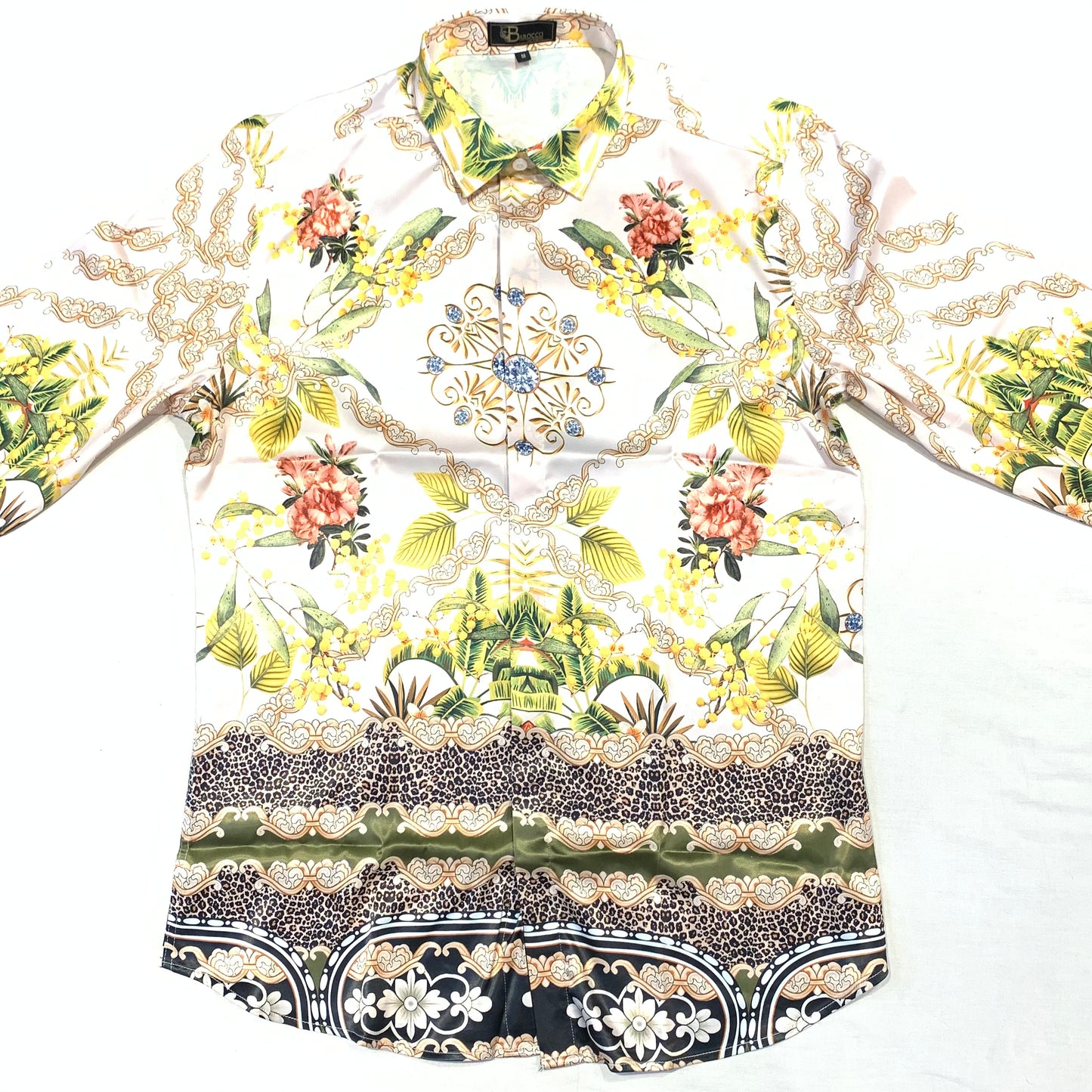 Barocco Men's Multi Color Monarch Button Up Shirt - Dudes Boutique