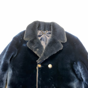 Kashani Navy Blue Mink Mouton Peacoat Shearling - Dudes Boutique