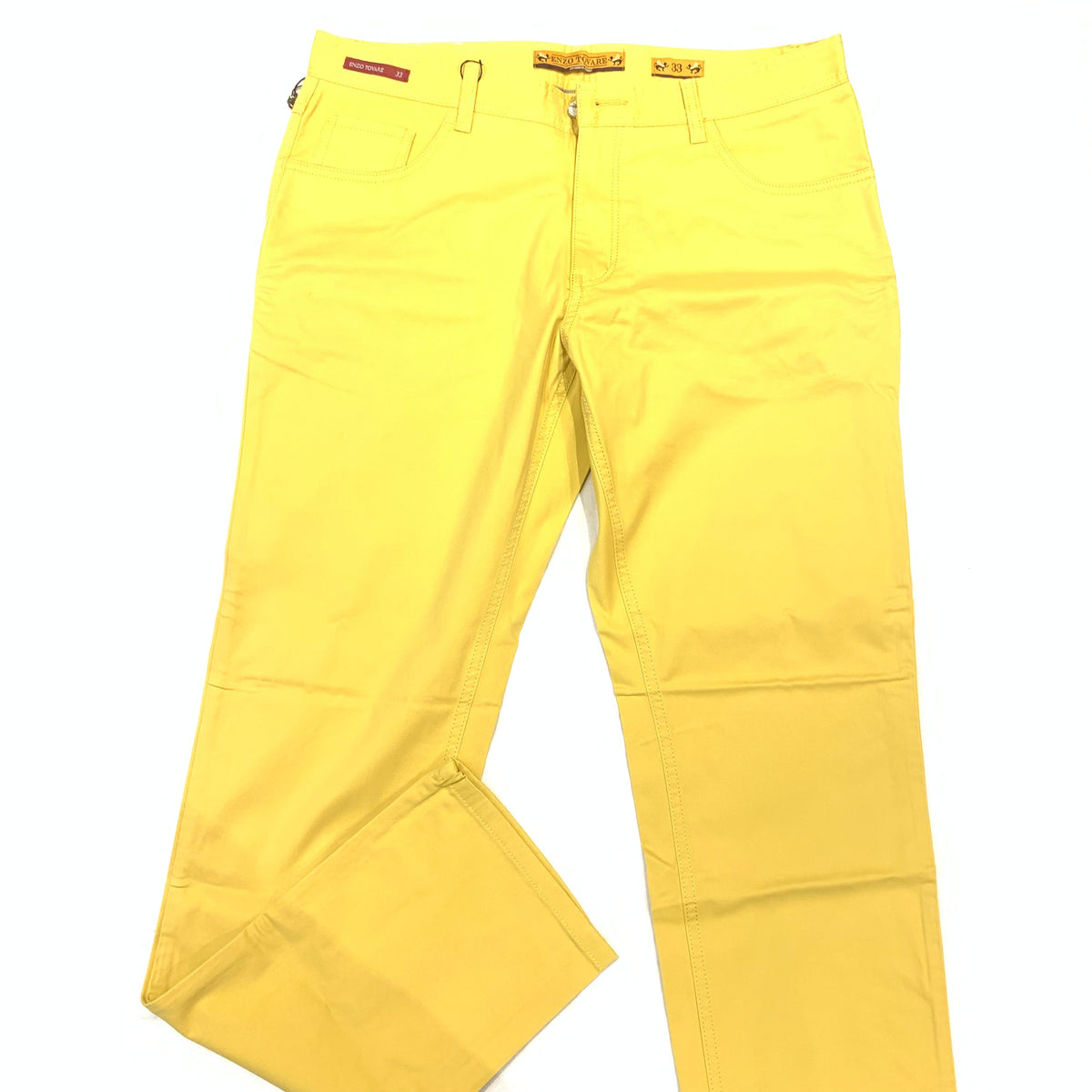 Enzo Men's Alpha-334 Gold High-end Pants - Dudes Boutique
