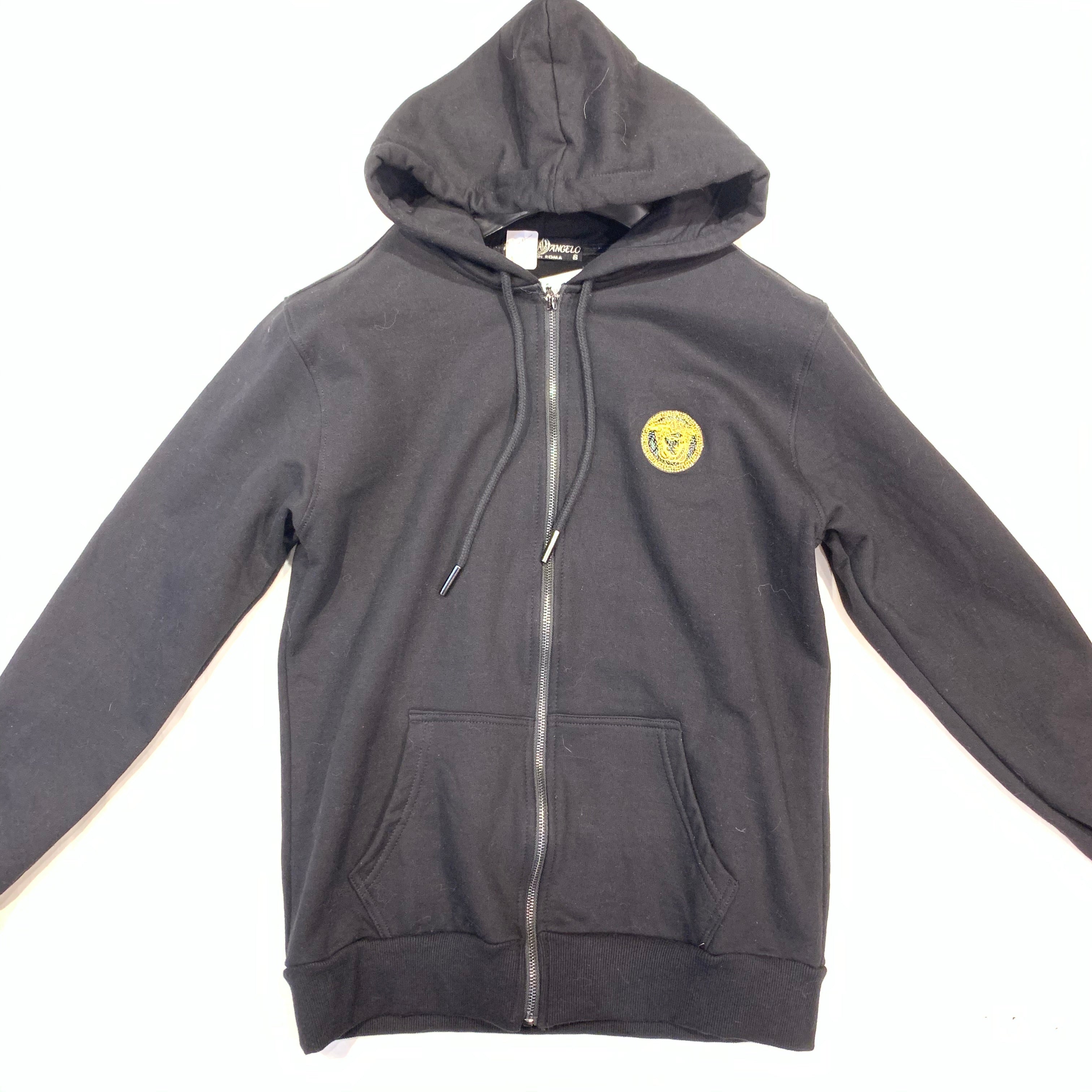MA Milan Black Zip Up Hoodie - Dudes Boutique