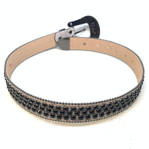 b.b. Simon Charcoal Khayyam Fully Loaded Crystal Belt - Dudes Boutique