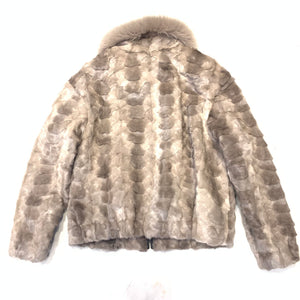 Kashani Men's Ice Grey Mink Fur Bomber Coat - Dudes Boutique