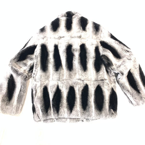 Volare Men's Rex Rabbit Chinchilla Fur Coat - Dudes Boutique