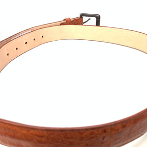 Safari Men's Cognac Crocodile Belt - Dudes Boutique