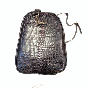 Kashani Black Cherry Full Alligator Body Duffle Bag - Dudes Boutique