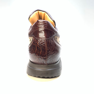 Mauri ‘8741/2’ Brown Alligator/Ostrich Leg Sneakers - Dudes Boutique