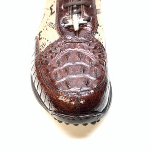 Mauri ‘8741/2’ Brown Alligator/Ostrich Leg Sneakers - Dudes Boutique