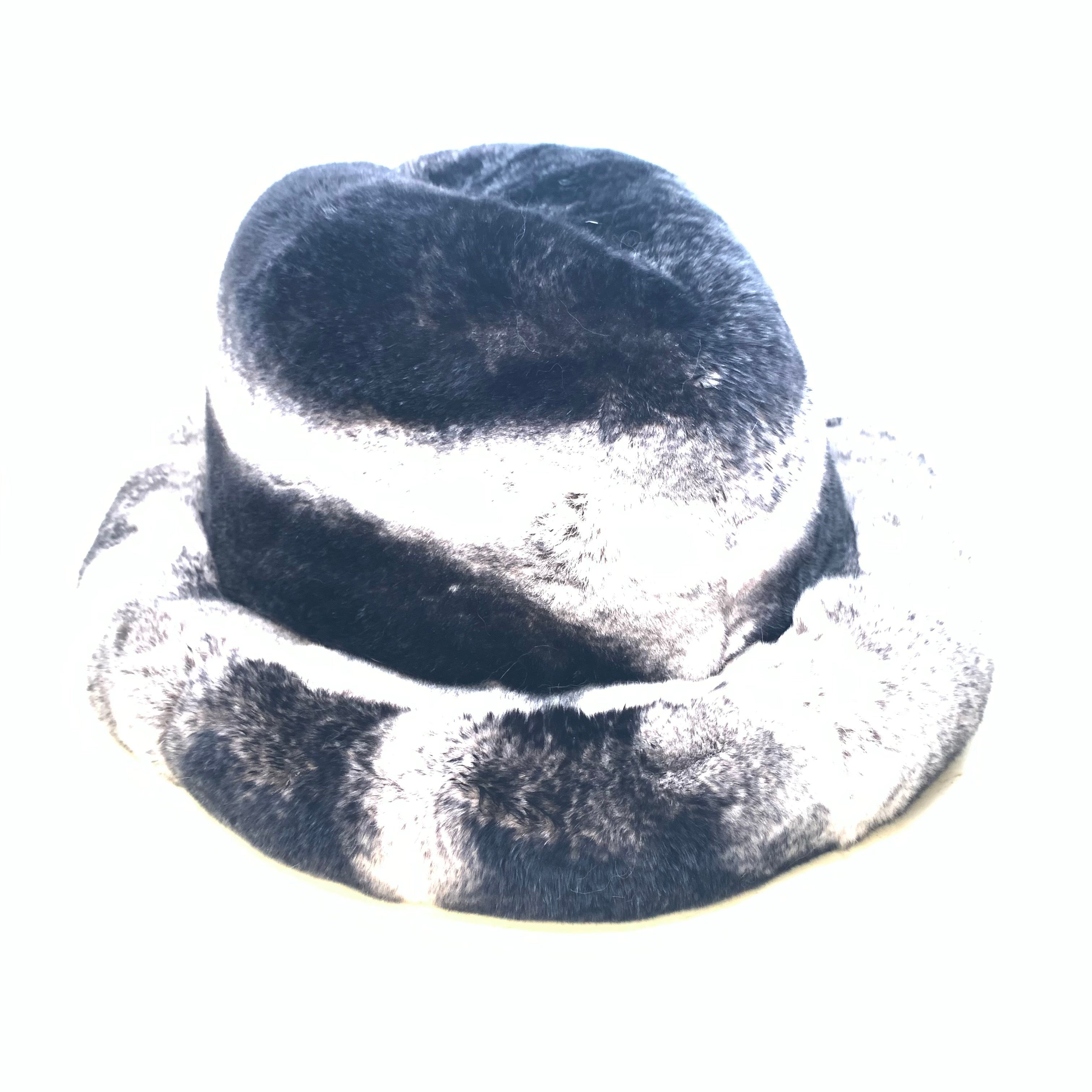 Kashani Men's Rex Rabbit Chinchilla Fur Top Hat - Dudes Boutique