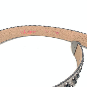 b.b. Simon Charcoal Khayyam Fully Loaded Crystal Belt - Dudes Boutique