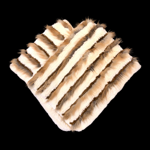 Volare Beige Knitted Fox Fur Poncho - Dudes Boutique