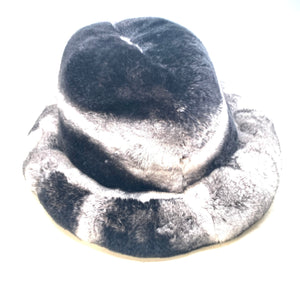 Kashani Men's Rex Rabbit Chinchilla Fur Top Hat - Dudes Boutique